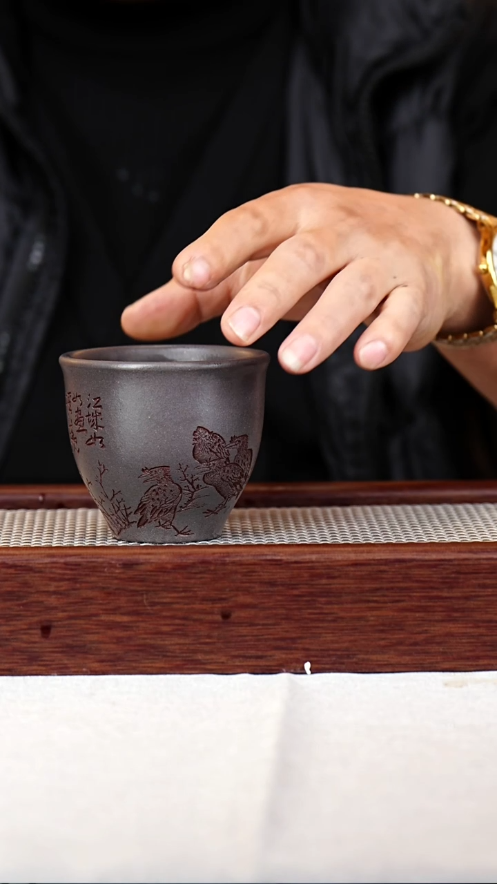 茶杯紫砂宜兴紫砂杯180CC   077