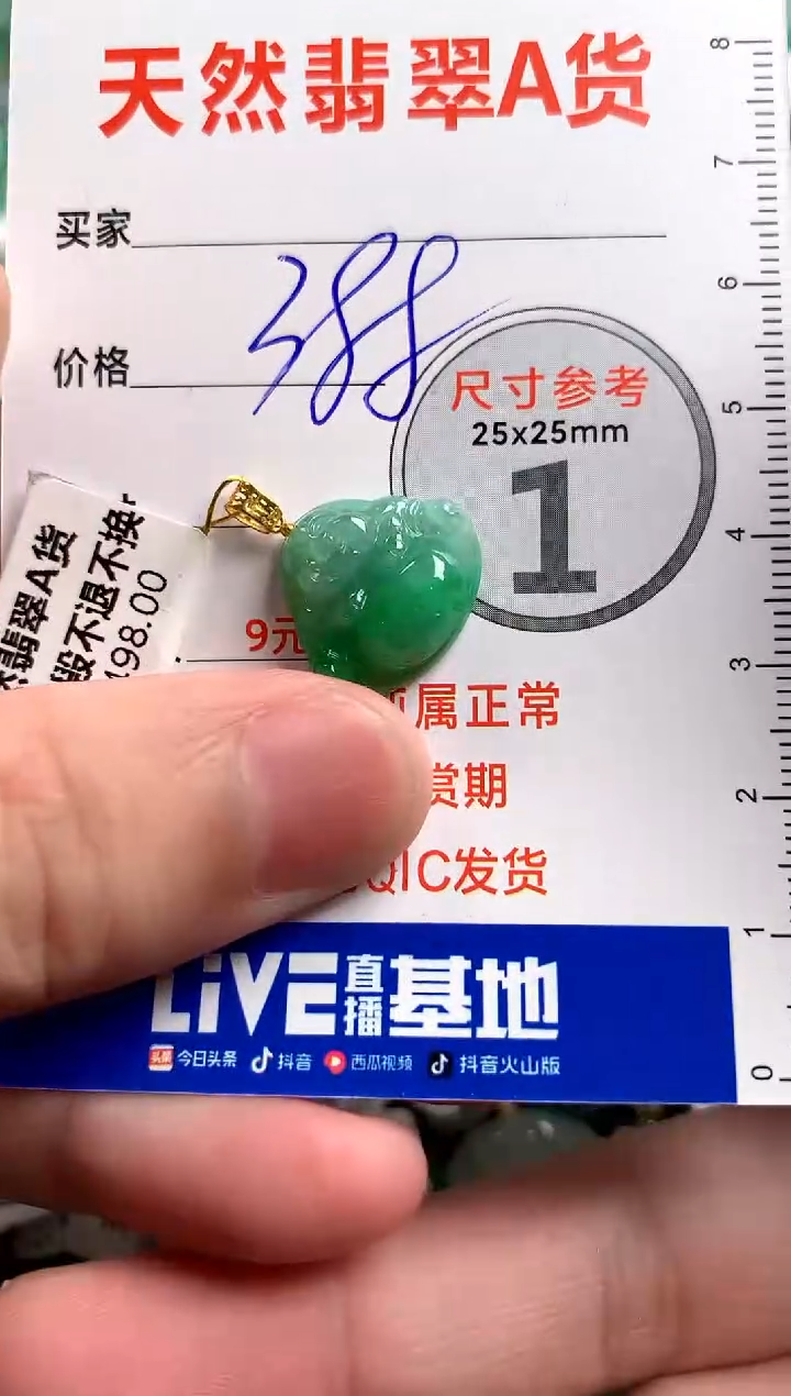【闪购商品】翡翠颈饰18K金镶嵌0547786486
