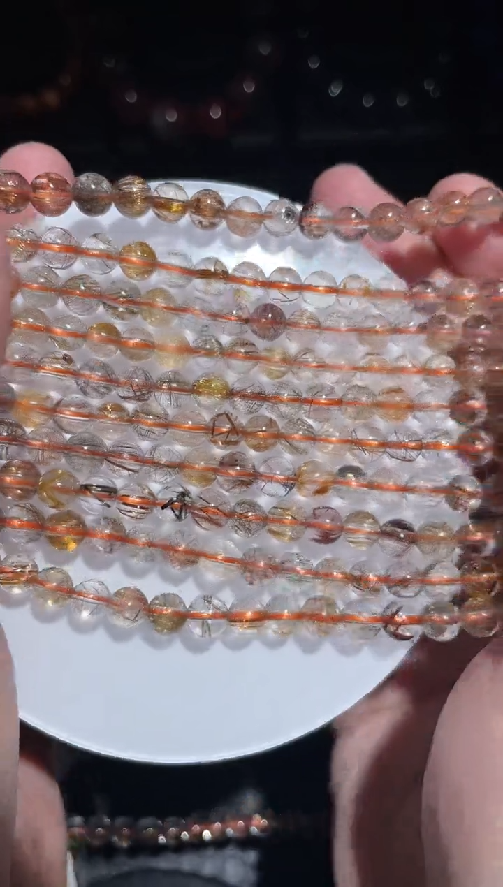 【闪购商品】水晶手链未镶嵌发晶多圈A6（多样性发其一）