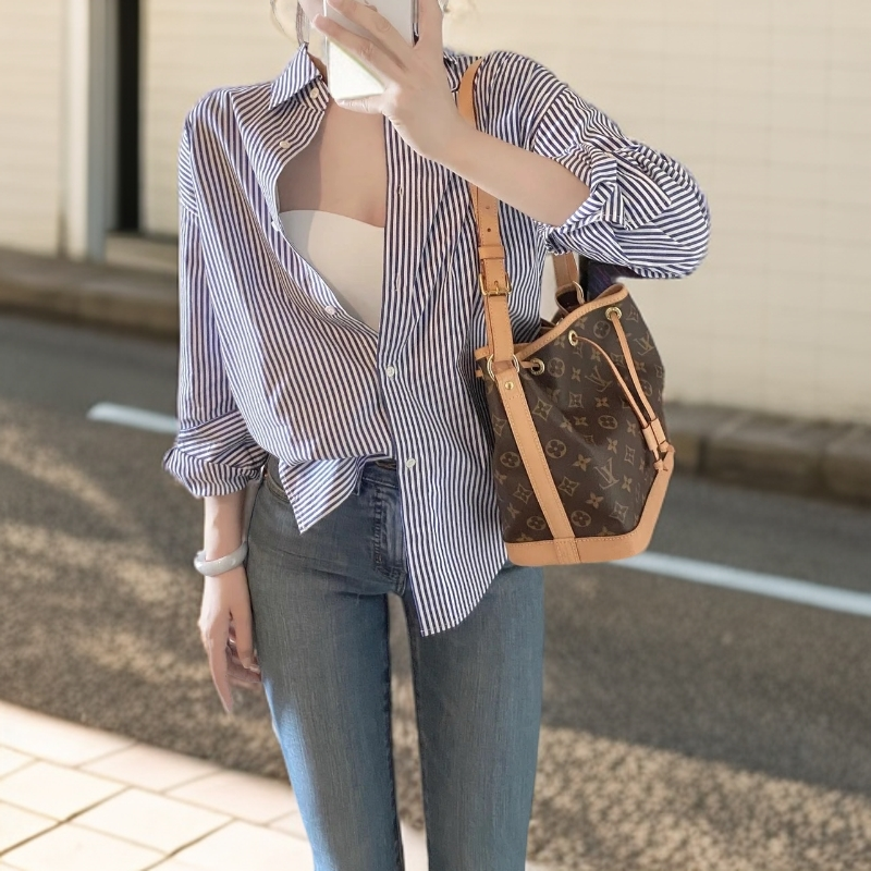 95新 LouisVuitton/路易威登 修复品LV老花小号抽绳水桶no ebb