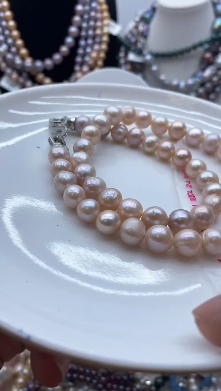 【闪购商品】淡水珍珠颈饰钛钢130