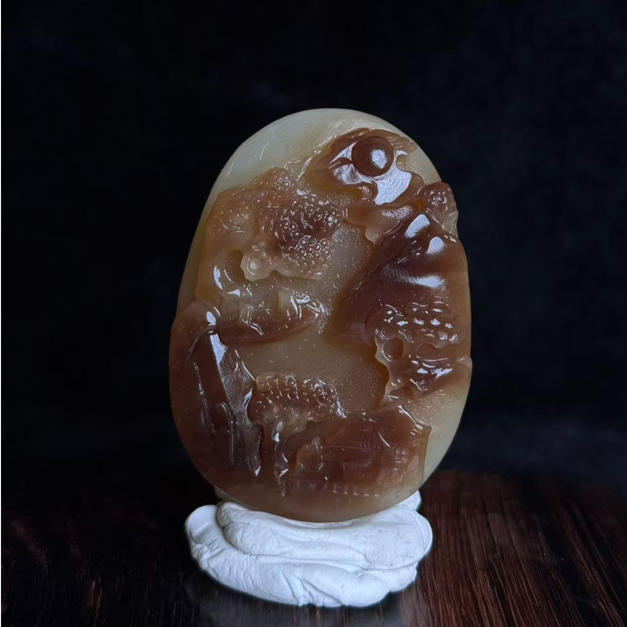 lot008 NYMZ0051 和田糖白玉山水牌