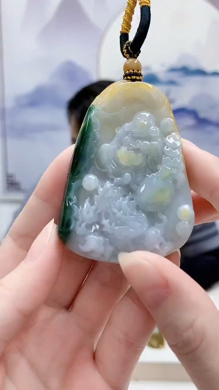 未镶嵌定制翡翠5060ry-毛货挂件57