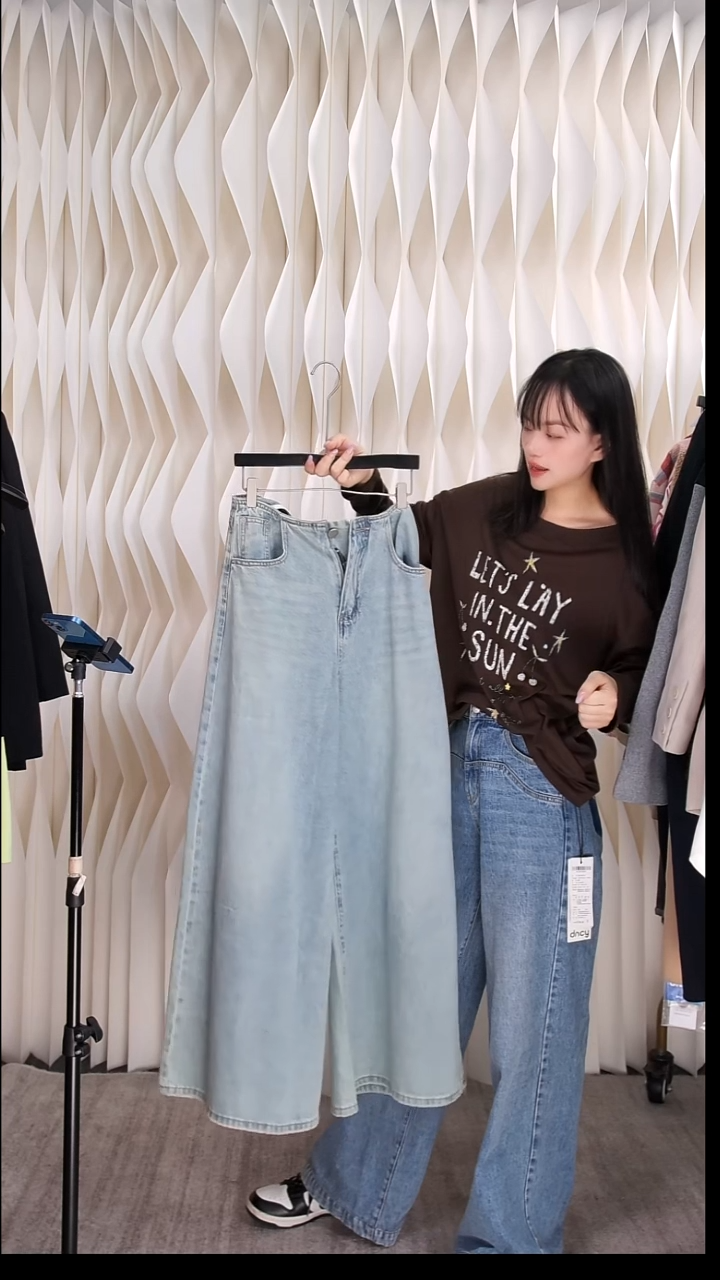 腰头设计阔腿裤s码