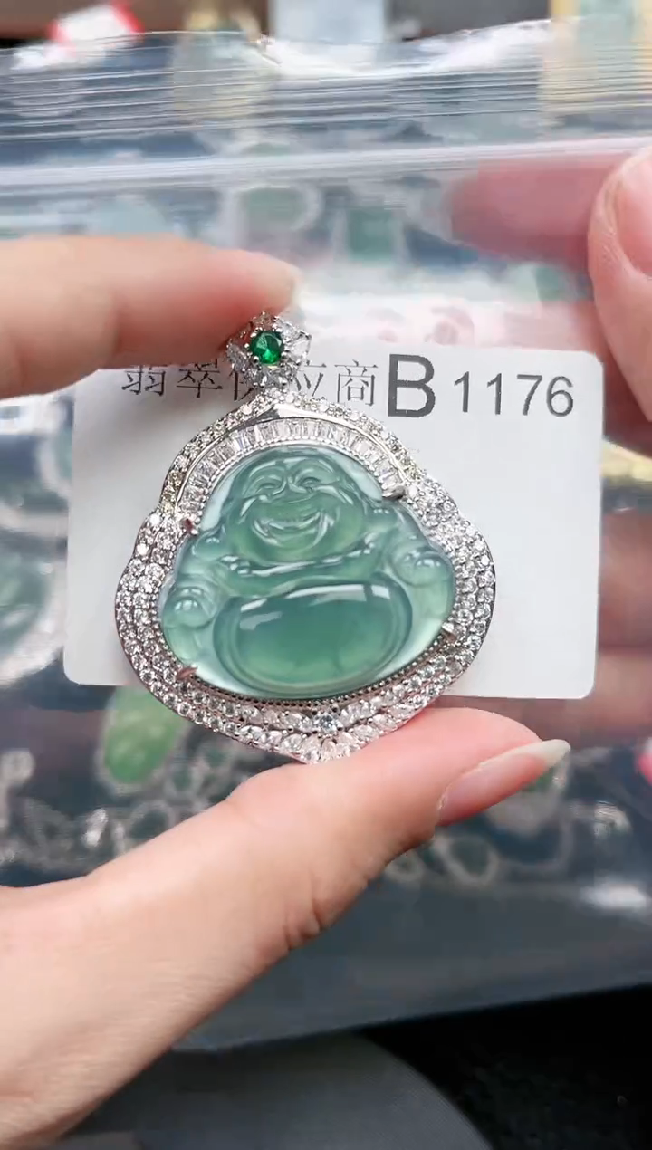 【闪购商品】翡翠颈饰未镶嵌赠皮绳1176