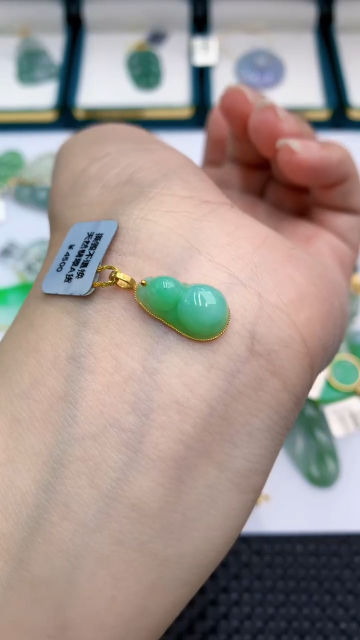 【闪购商品】翡翠颈饰18K金镶嵌            8