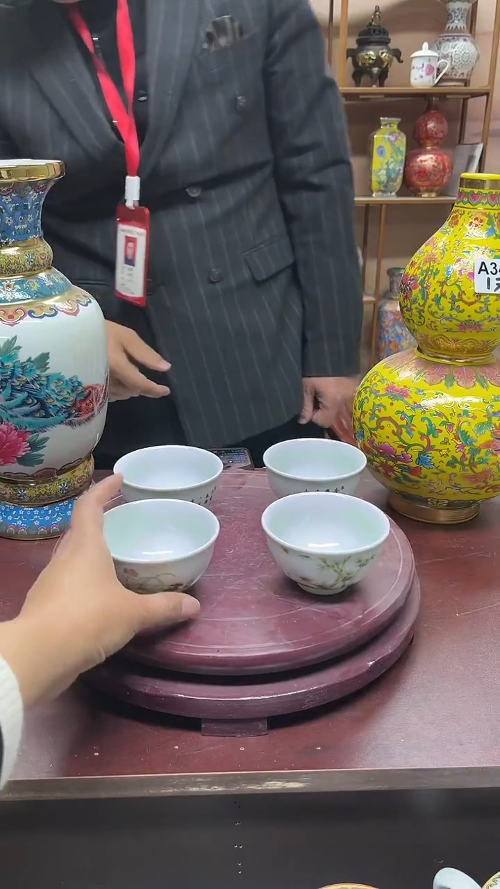 杯景德镇装饰摆件   四君子