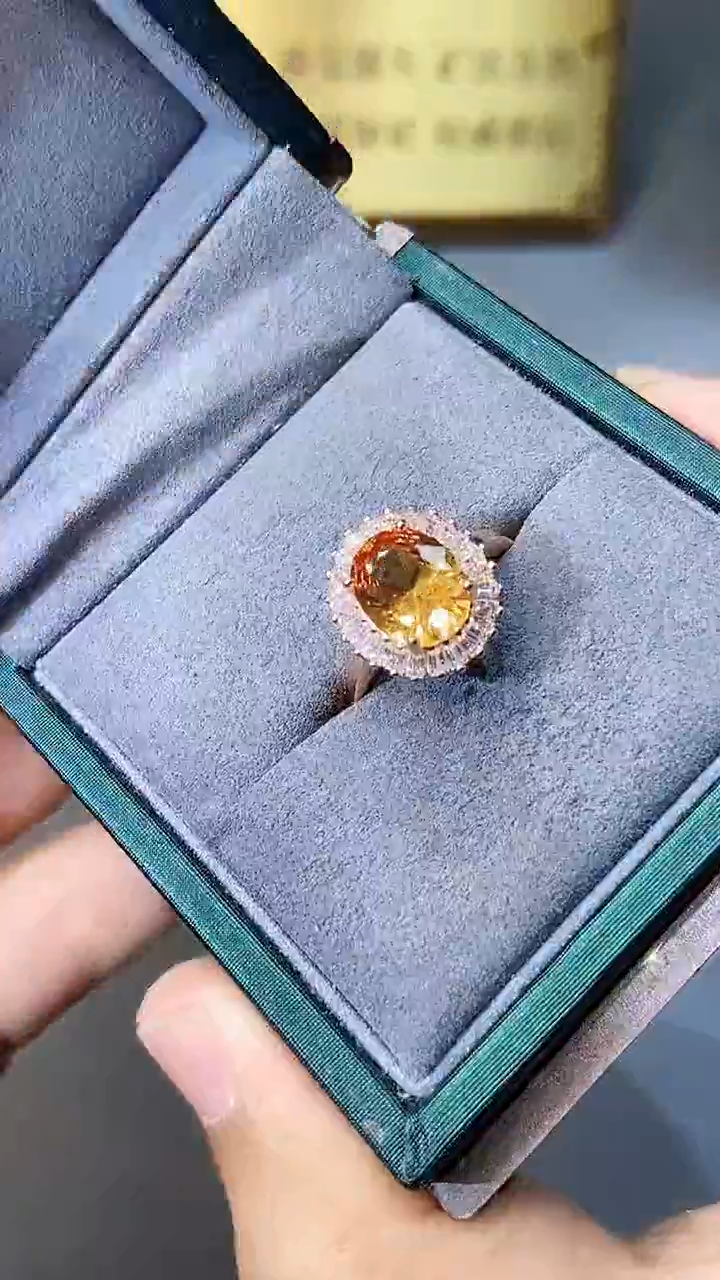 【闪购商品】彩色蓝宝石戒指银S925镶嵌354