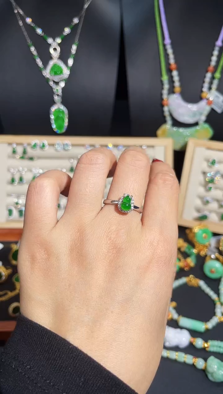 【闪购商品】翡翠颈饰银S925镶嵌蛋面/支持复检/一件