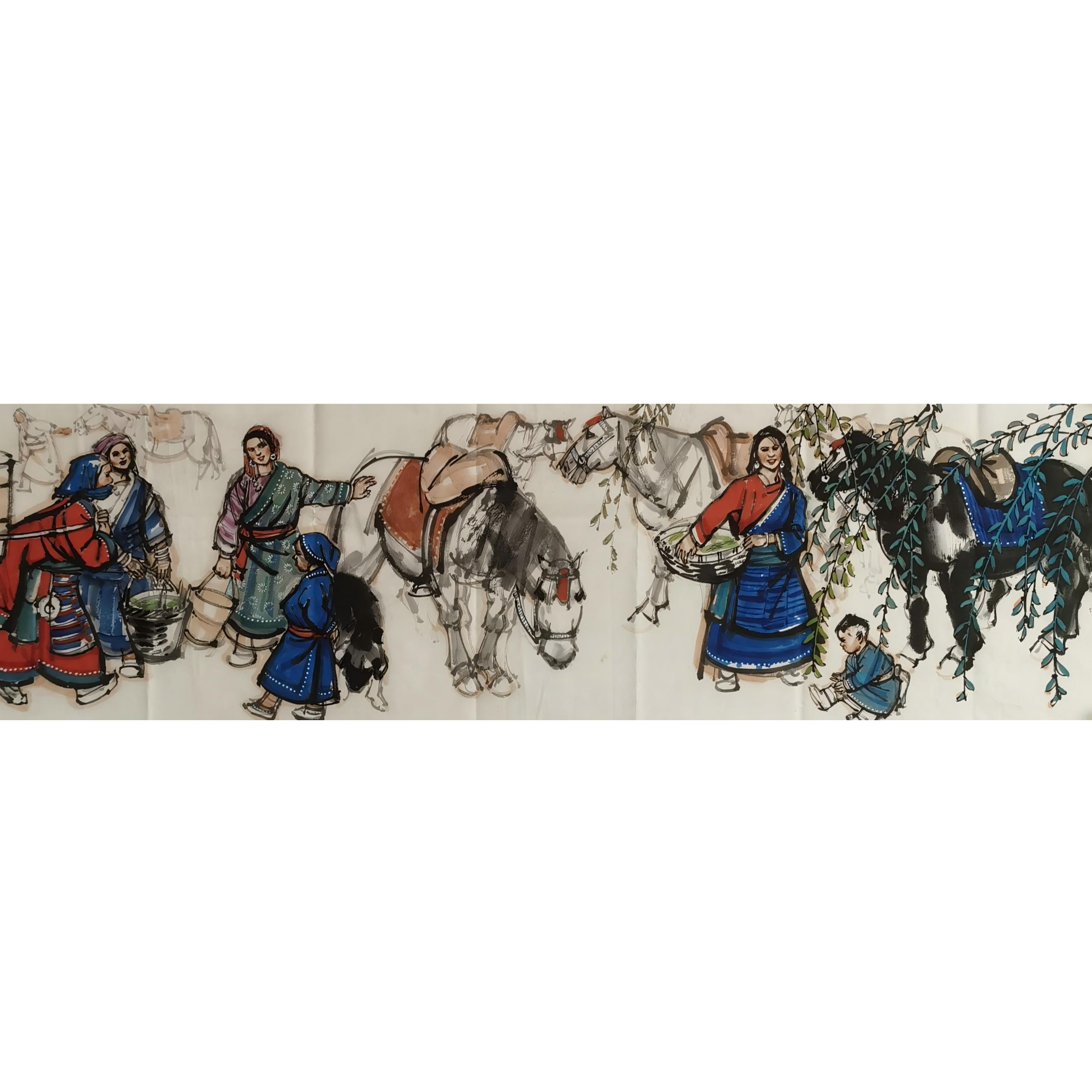 【辽拍美术】人物 V240604-4-05 （4.2平尺）纸本镜心 yy26w