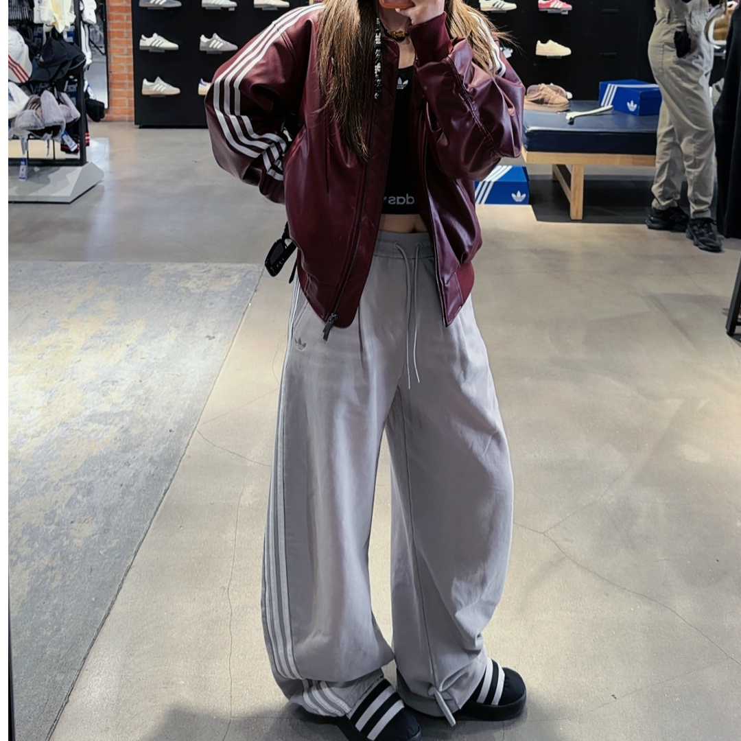 Adidas三叶草时尚潮流休闲百搭经典加厚运动弯刀香蕉裤 IA7519 S