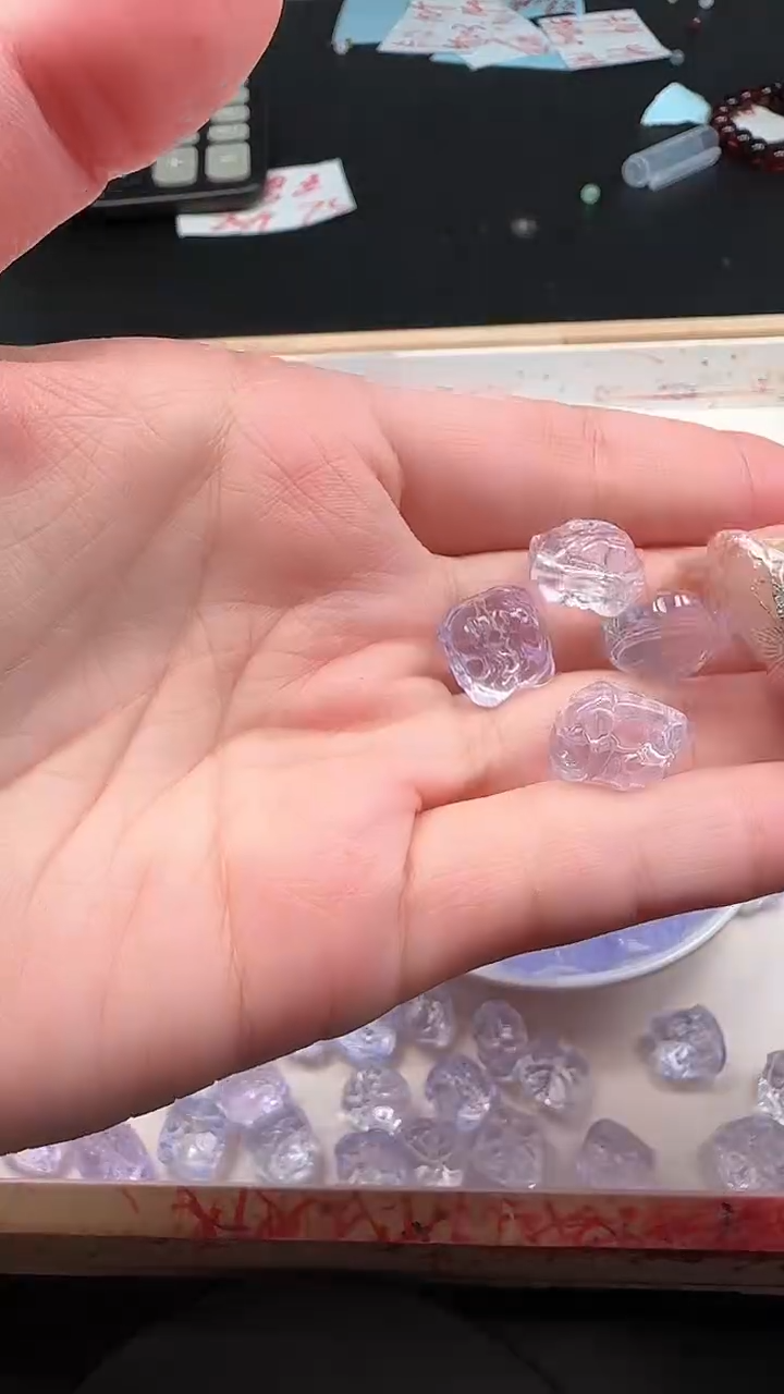 未镶嵌珠宝半成品水晶紫水晶醒狮N420卡12*11*9mm1颗