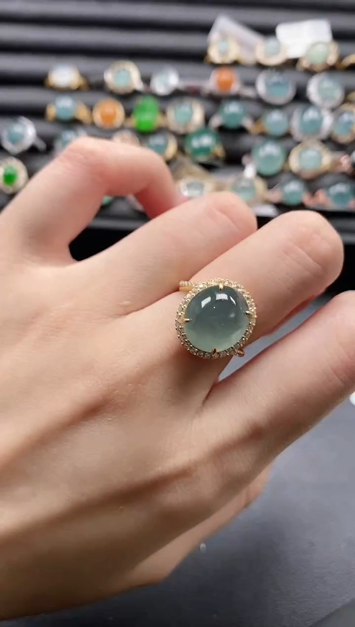 【闪购商品】翡翠戒指银S925镶嵌11111