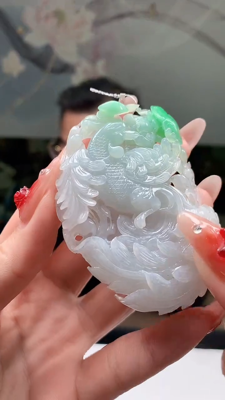 【闪购商品】定制翡翠未镶嵌1044ry-毛货挂件40