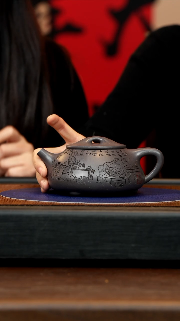 【闪购商品】紫砂茶壶CXF 乾青段 石瓢 400cc