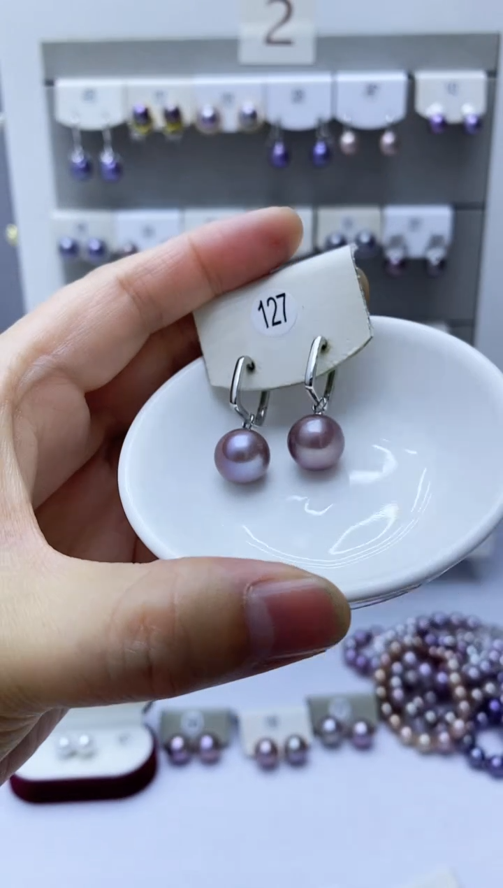 【闪购商品】淡水珍珠耳饰银S925镶嵌127