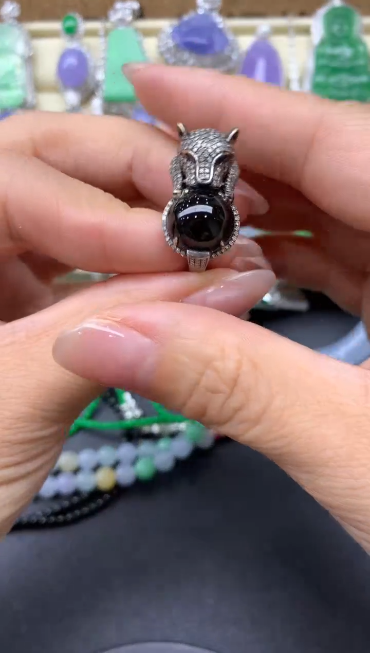 【闪购商品】翡翠戒指18K金镶嵌586-中国好珍宝