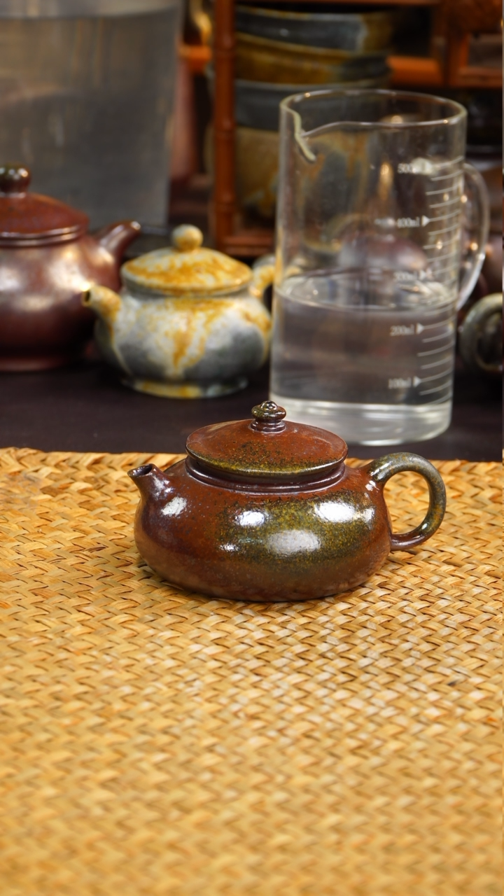 茶壶紫砂纯自然柴烧