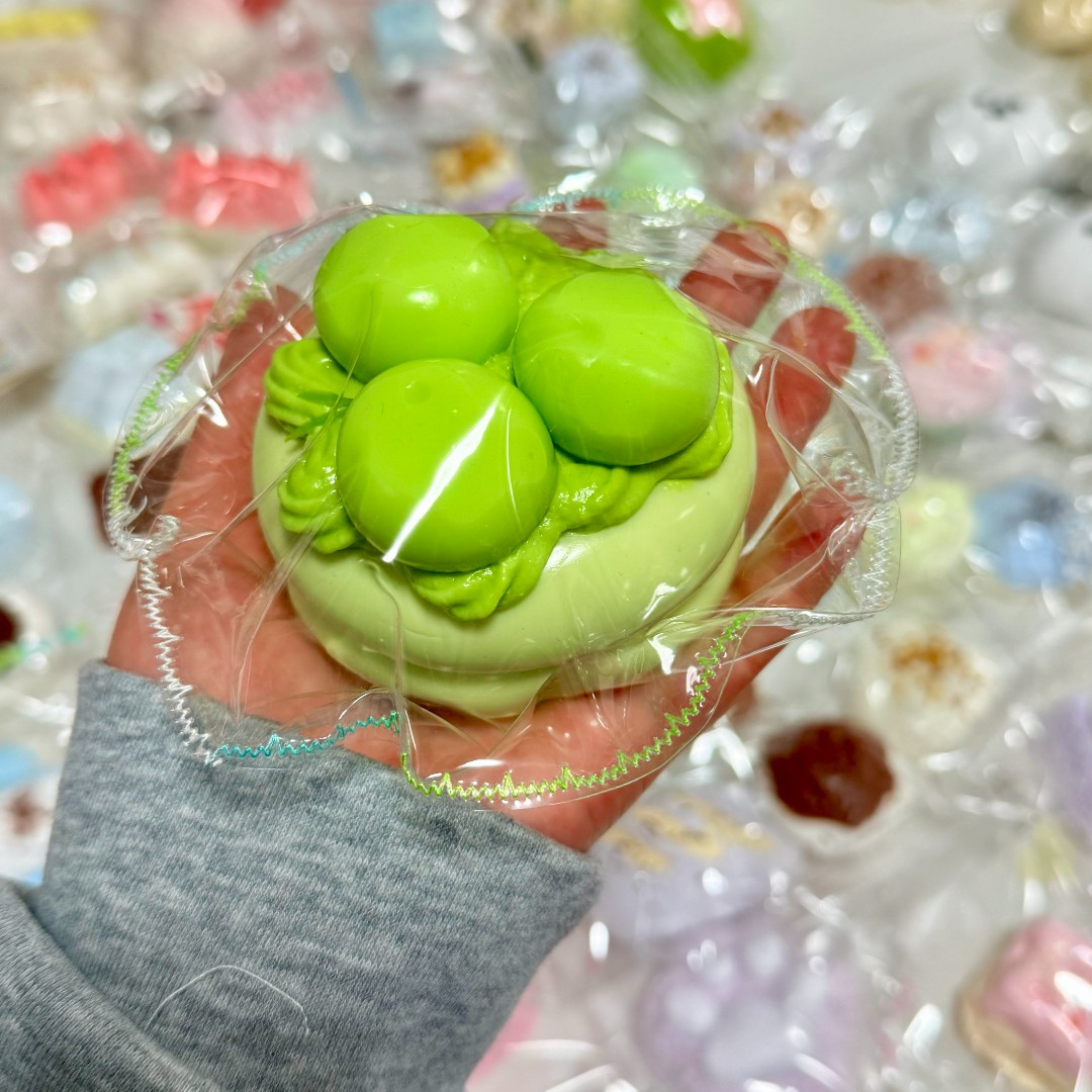 【默认微瑕】 青提舒芙蕾 捏捏乐解压纯手工硅胶制作no退no换