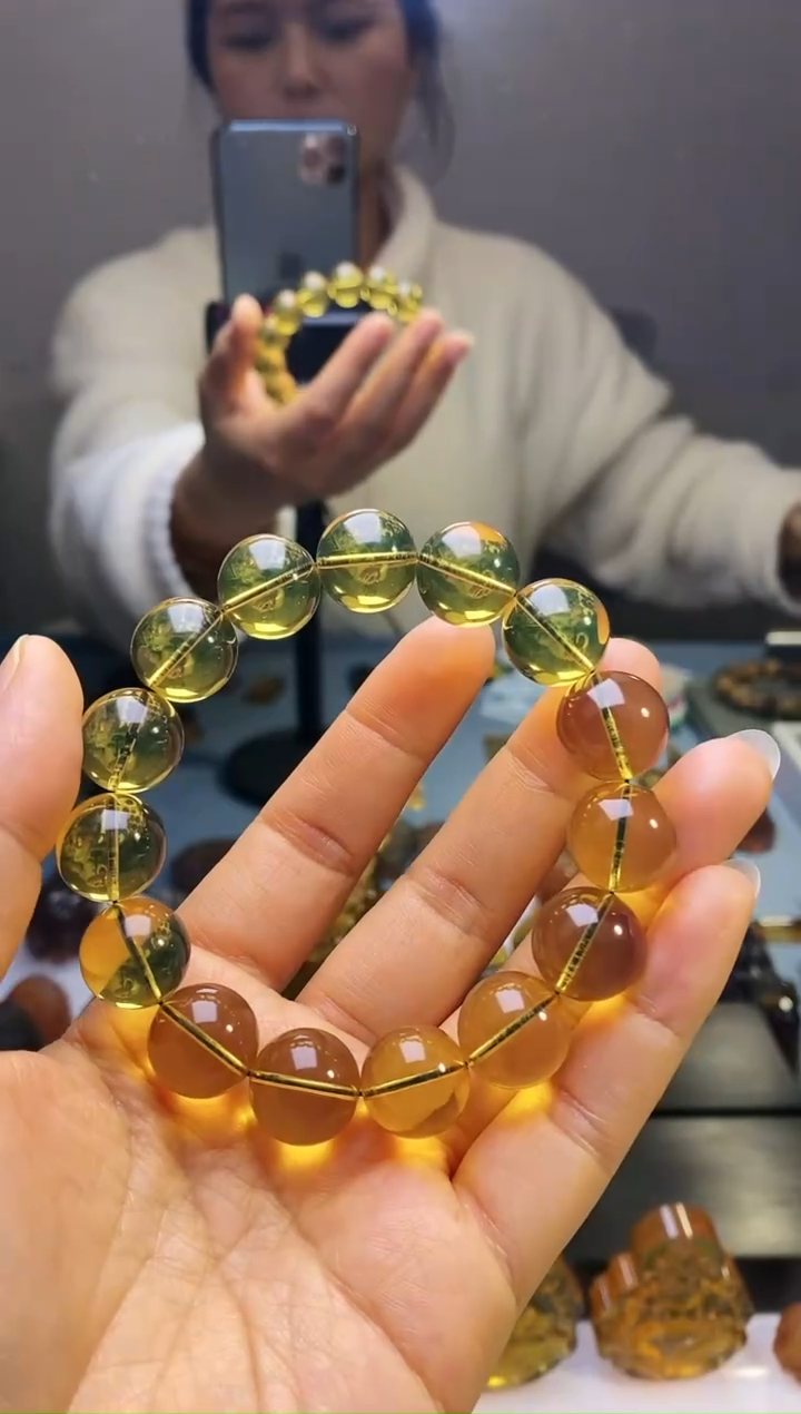 【闪购商品】琥珀颈饰未镶嵌HP98-66（金兰净水14手串）