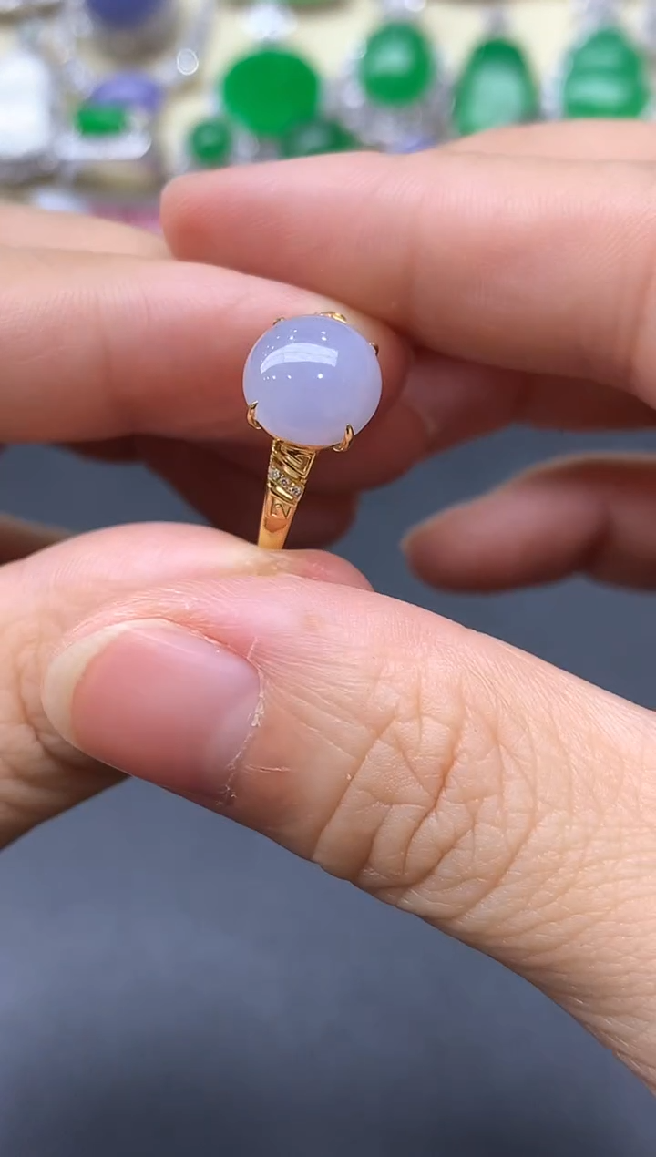 18K金镶嵌戒指翡翠334-中国好珍宝