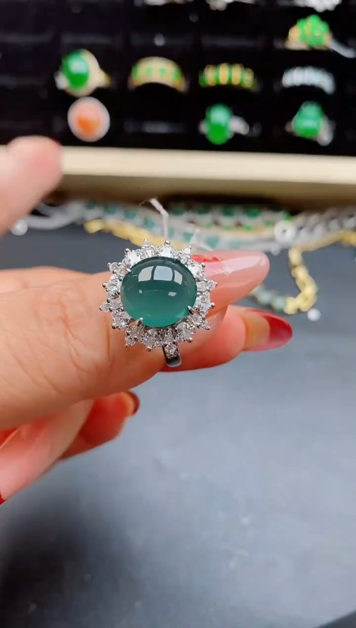 【闪购商品】翡翠戒指银S925镶嵌321321