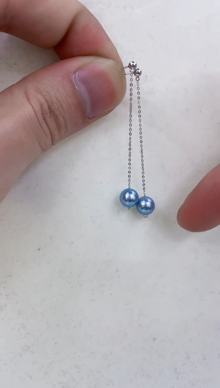 18K金镶嵌耳饰海水珍珠  