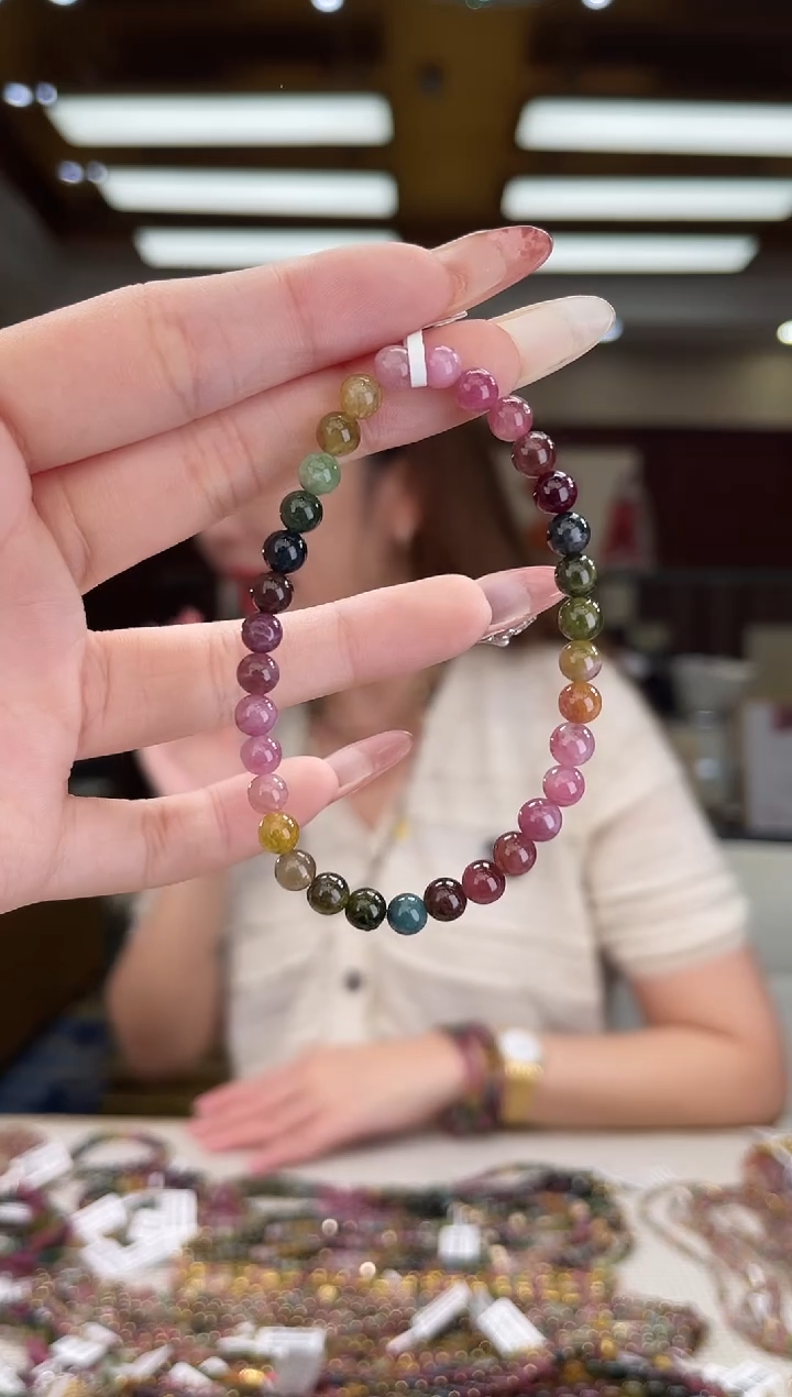 /未镶嵌碧玺5mm+单圈多样性发货