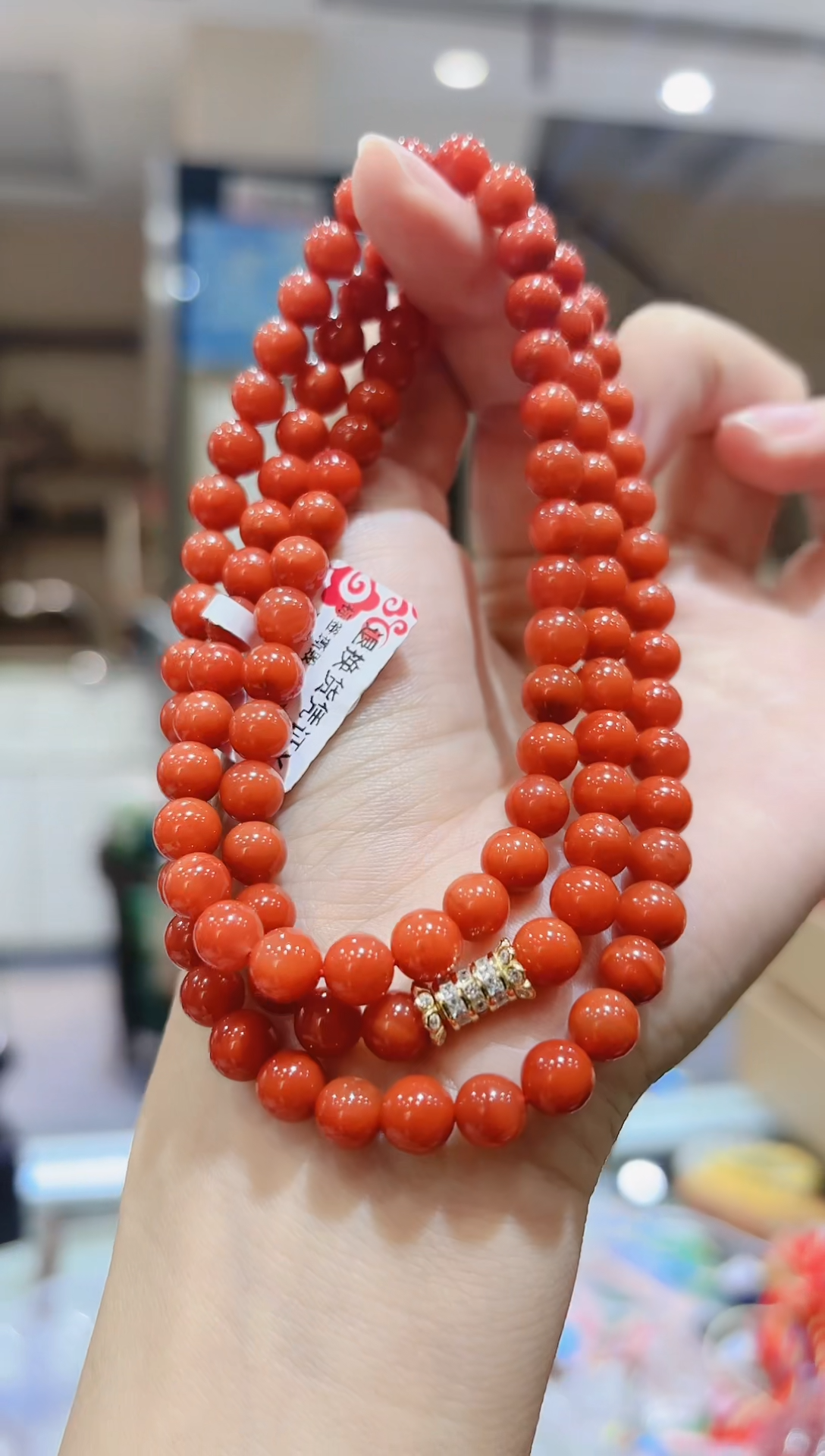 【闪购商品】南红玛瑙项链未镶嵌圆珠南红项链拧扣Y