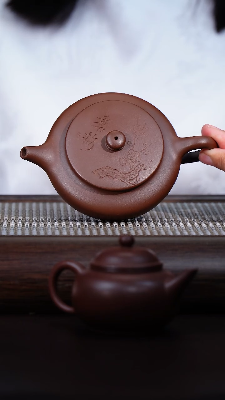 茶壶紫砂0826 桑扁 紫泥