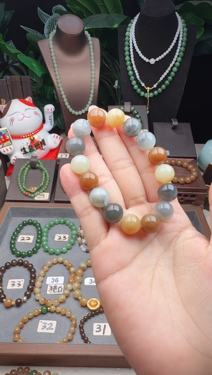 未镶嵌手链和田玉精品12m楼兰风多宝手串