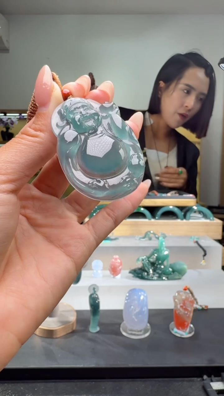 吊坠(不含链)未镶嵌翡翠财神（多样性发其一）