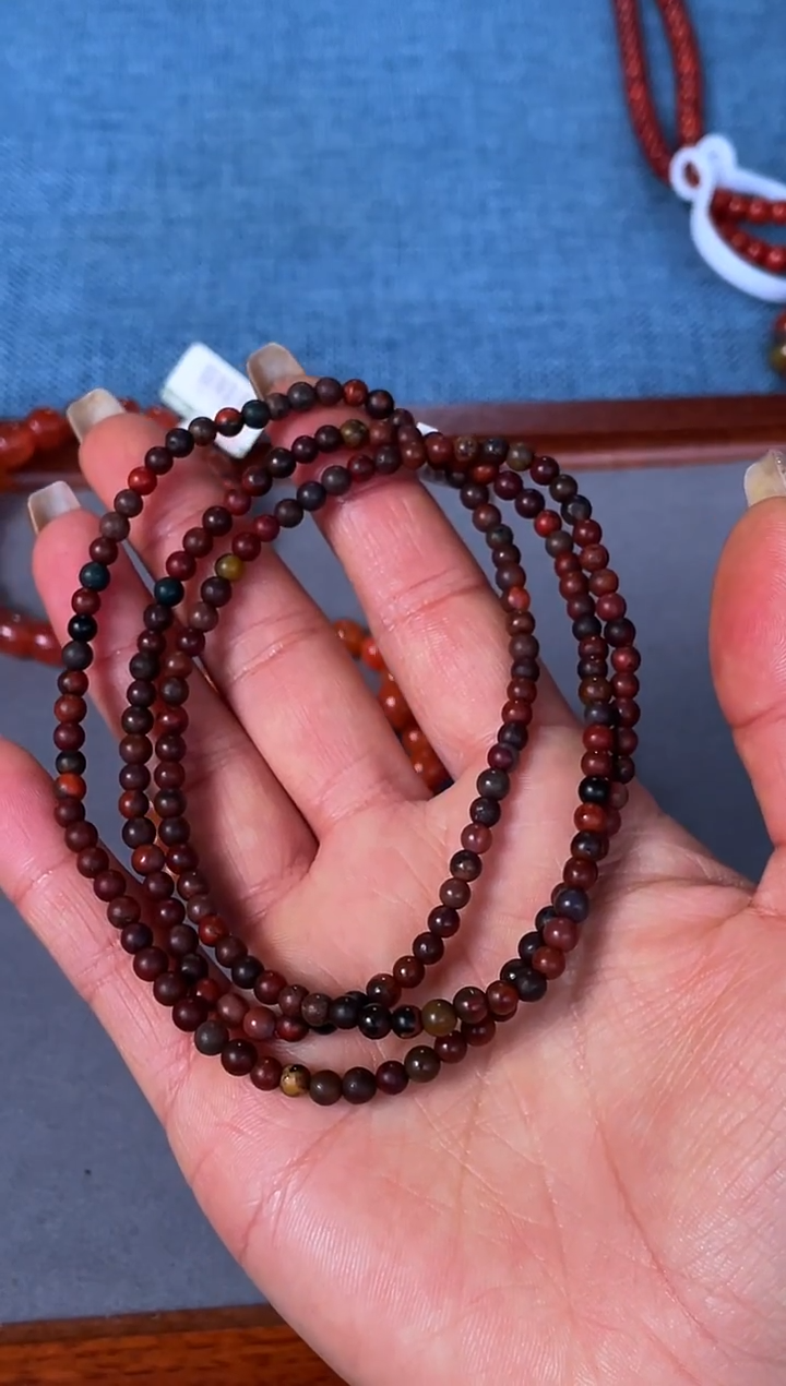 未镶嵌手串南红玛瑙N11凉山九口料包浆乌石多圈
