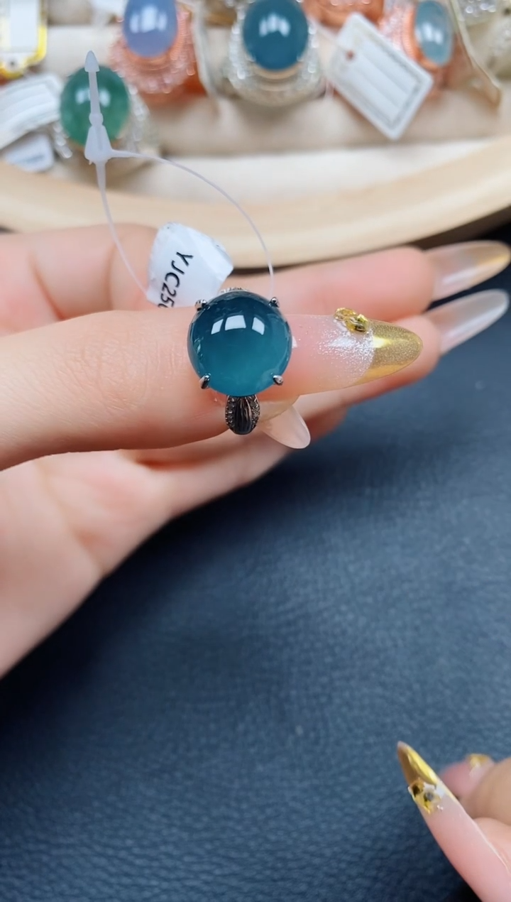 【闪购商品】翡翠戒指银S925镶嵌翡翠