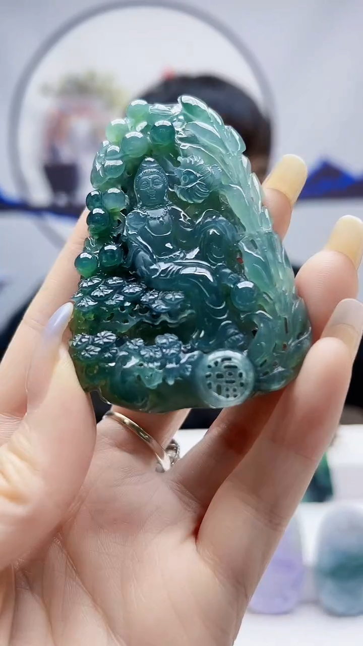 未镶嵌定制翡翠毛货挂件57