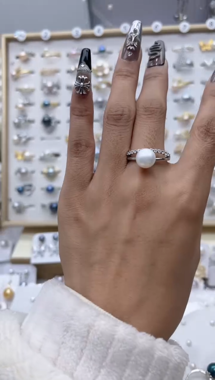 【闪购商品】淡水珍珠戒指合金86