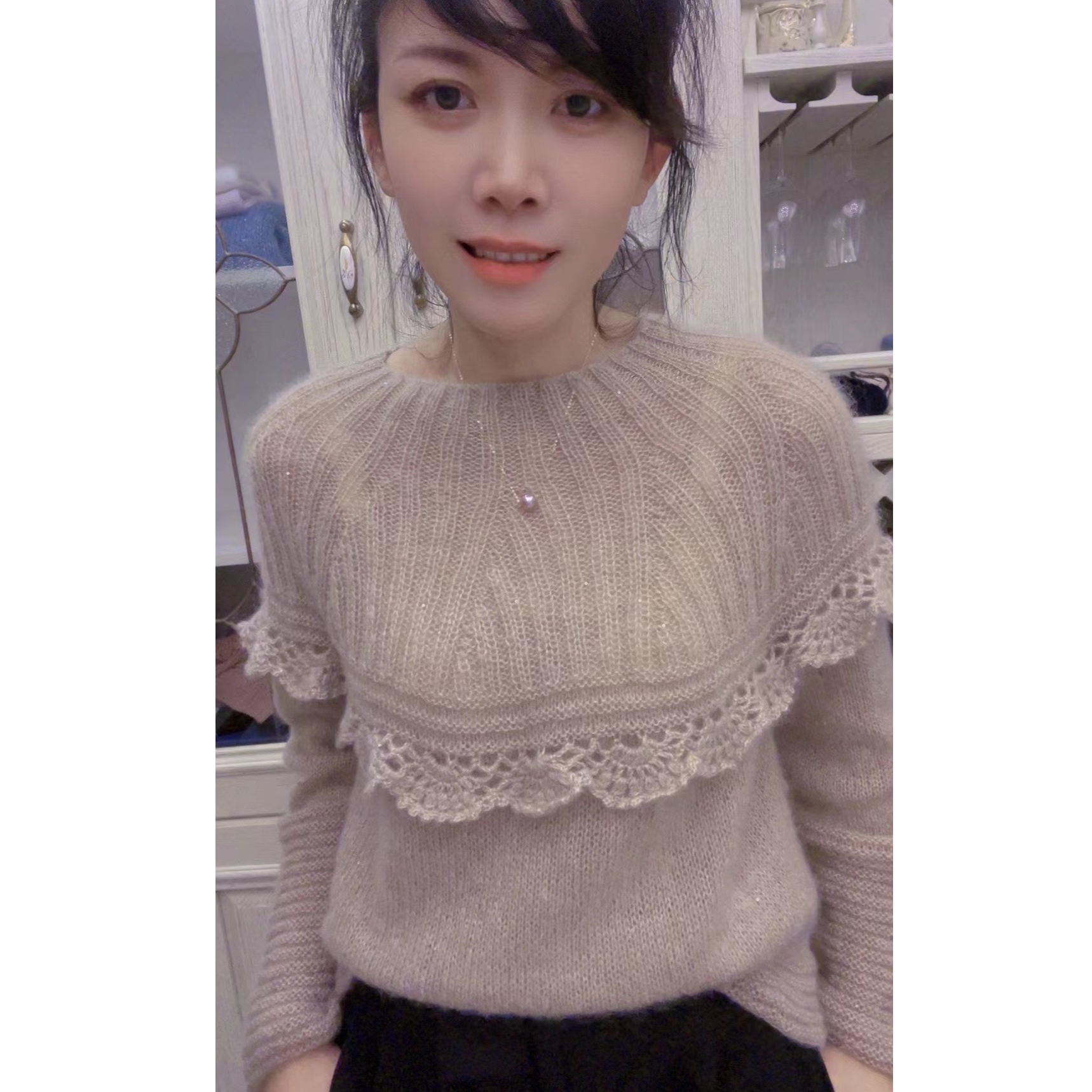 【依山傍水】九色鹿亮片亮丝马海毛手工编织毛线 可单买教程