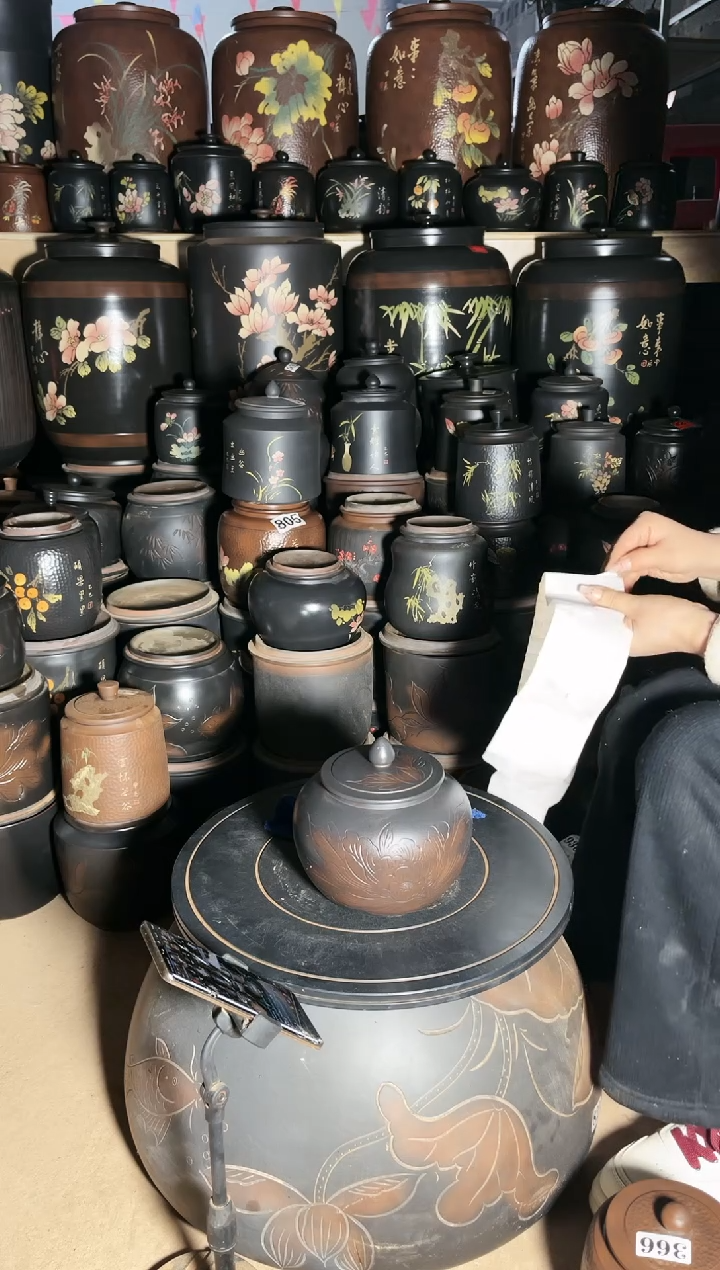 【闪购商品】壶瑕疵茶叶罐 小苹果牡丹花 883