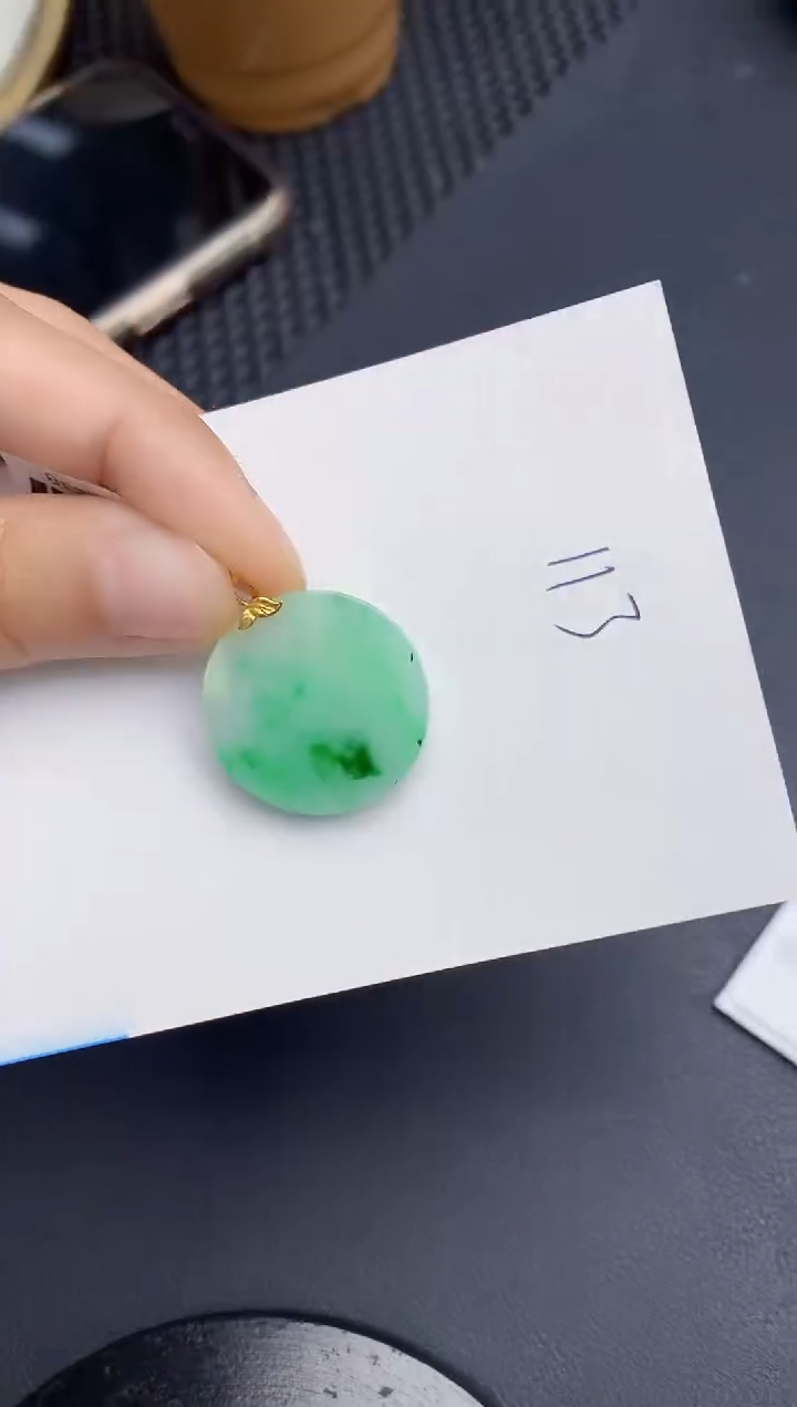 【闪购商品】翡翠颈饰18K金镶嵌000000000