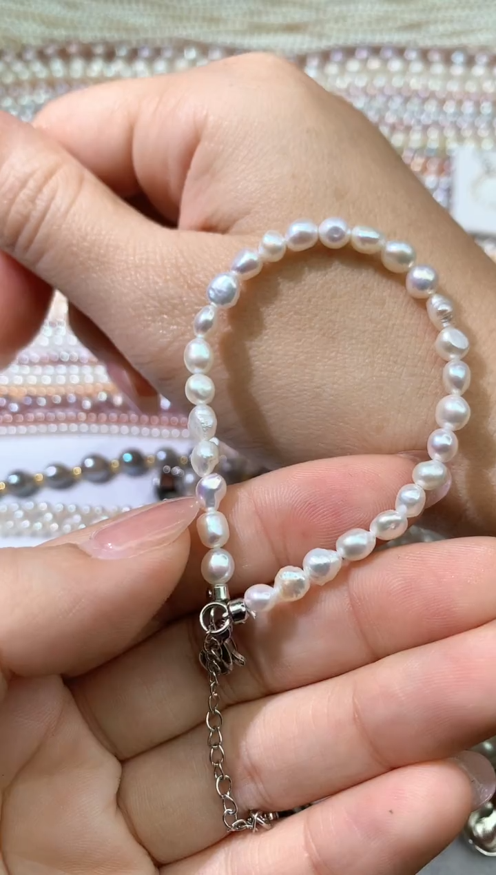 未镶嵌手绳淡水珍珠手链