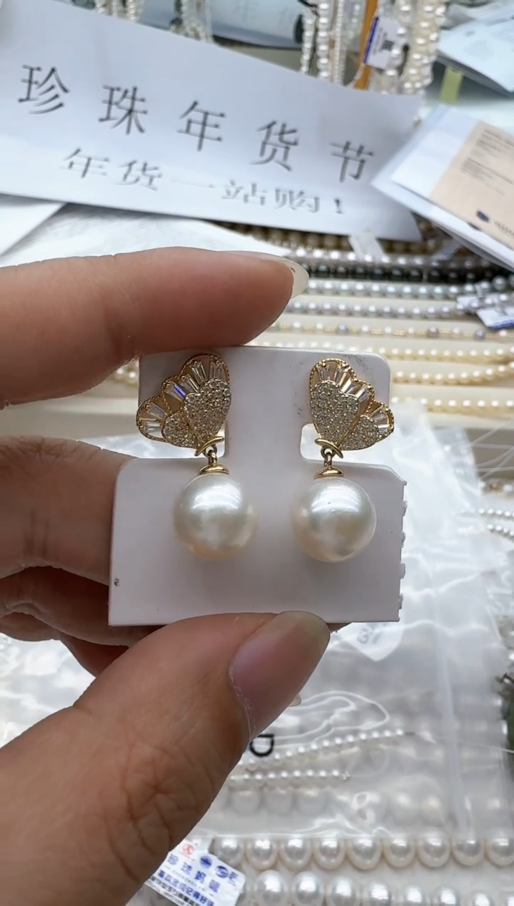 【闪购商品】淡水珍珠耳饰银S925镶嵌清货