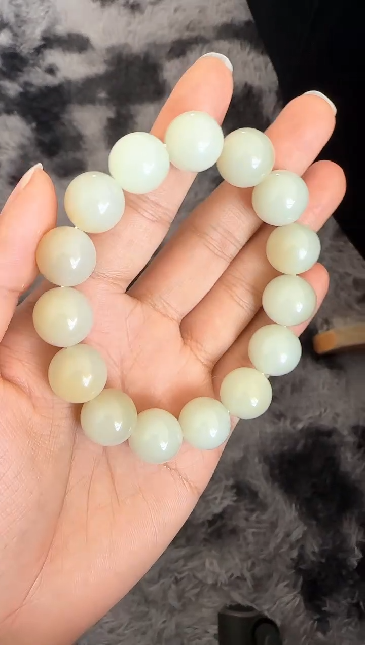 【闪购商品】和田玉手串未镶嵌新疆和田玉迪克兰卡14手串