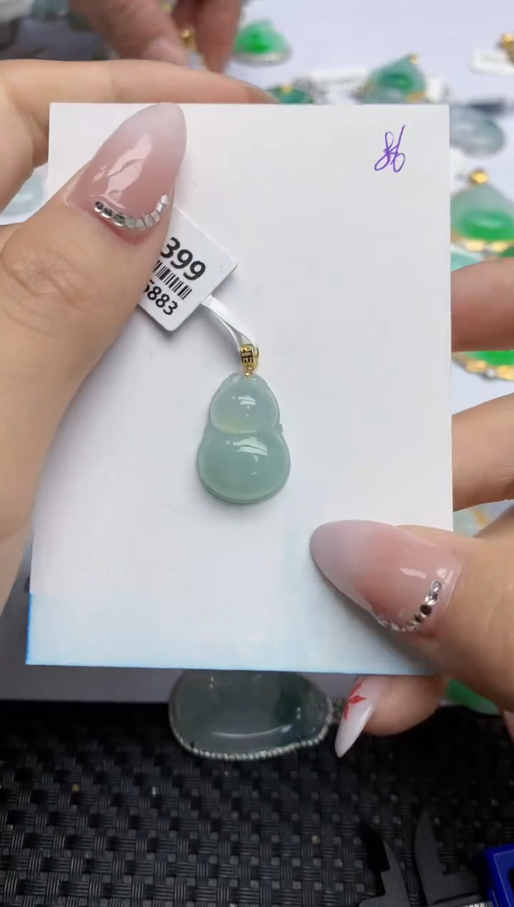 【闪购商品】翡翠颈饰18K金镶嵌天然翡翠A货