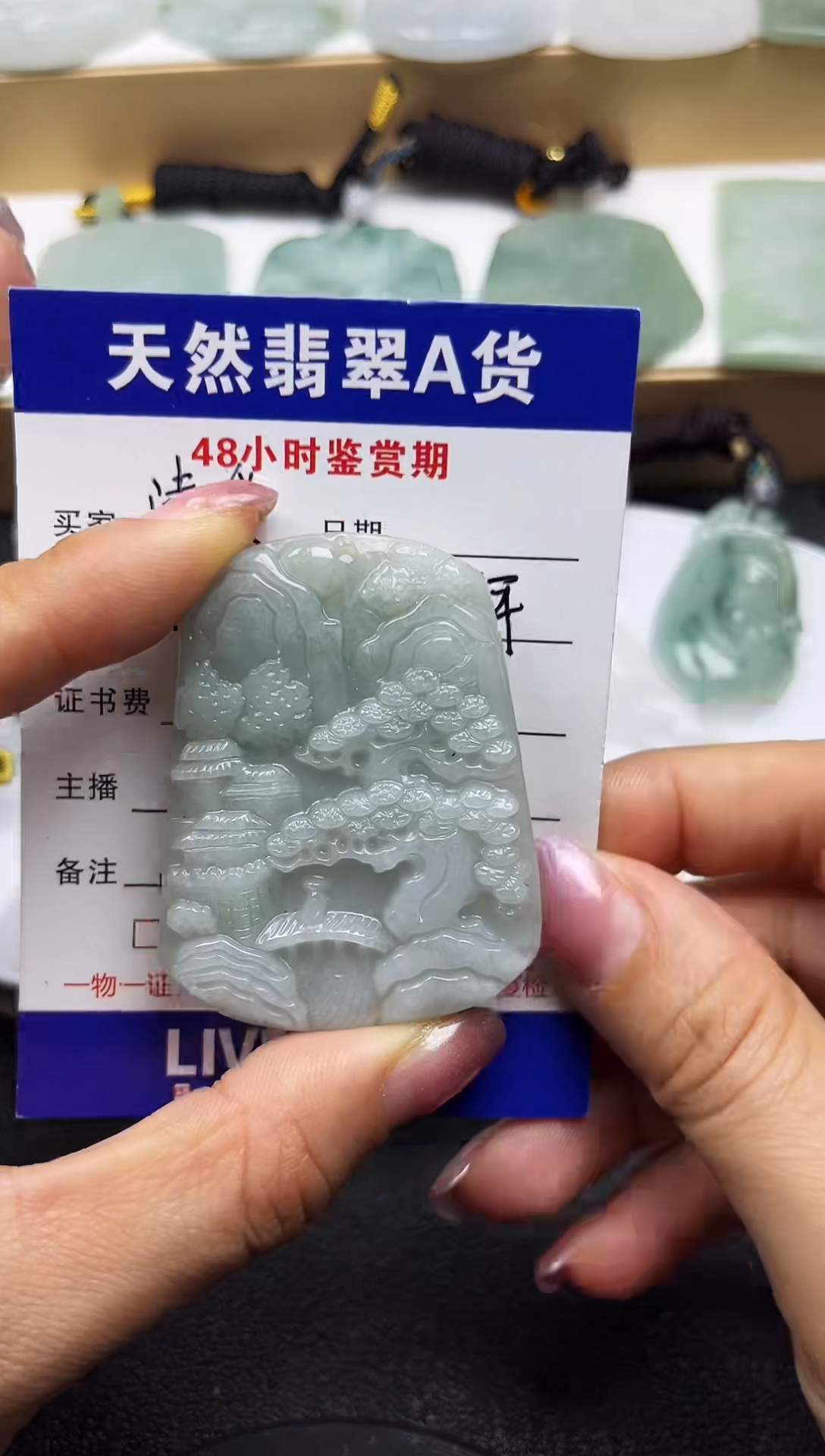 颈饰未镶嵌翡翠  