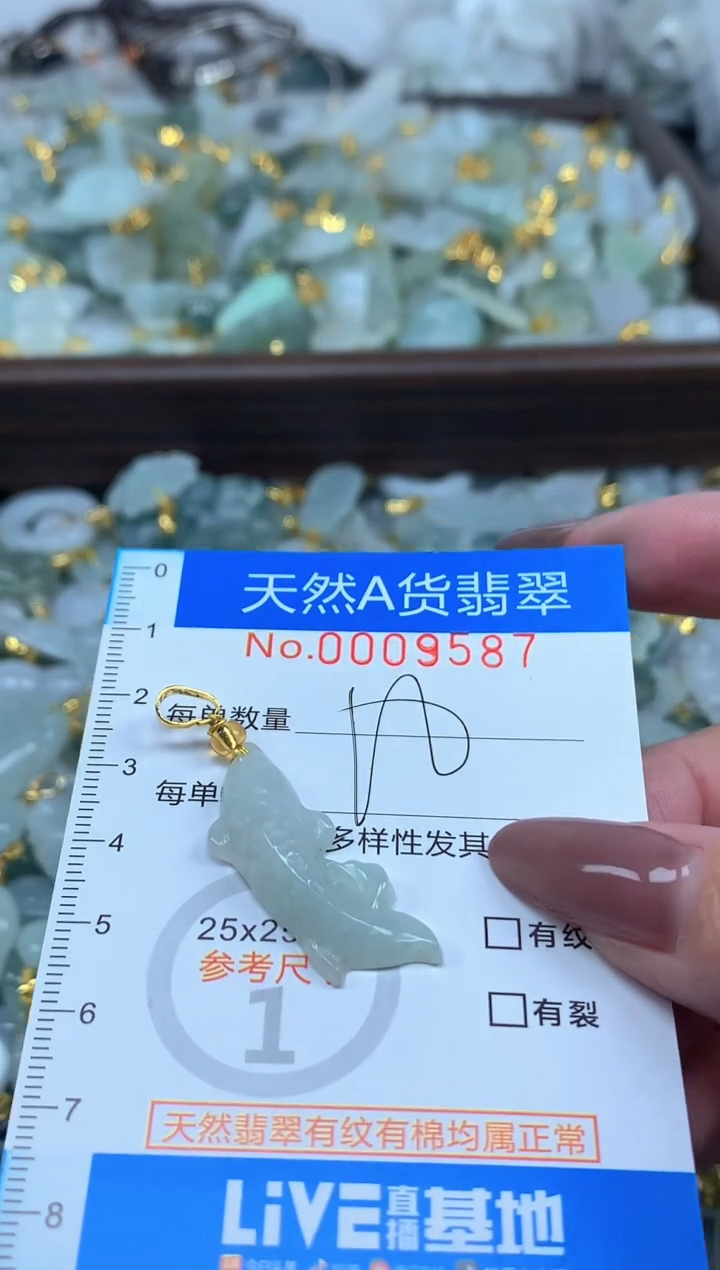 颈饰未镶嵌翡翠净货挂件-9587