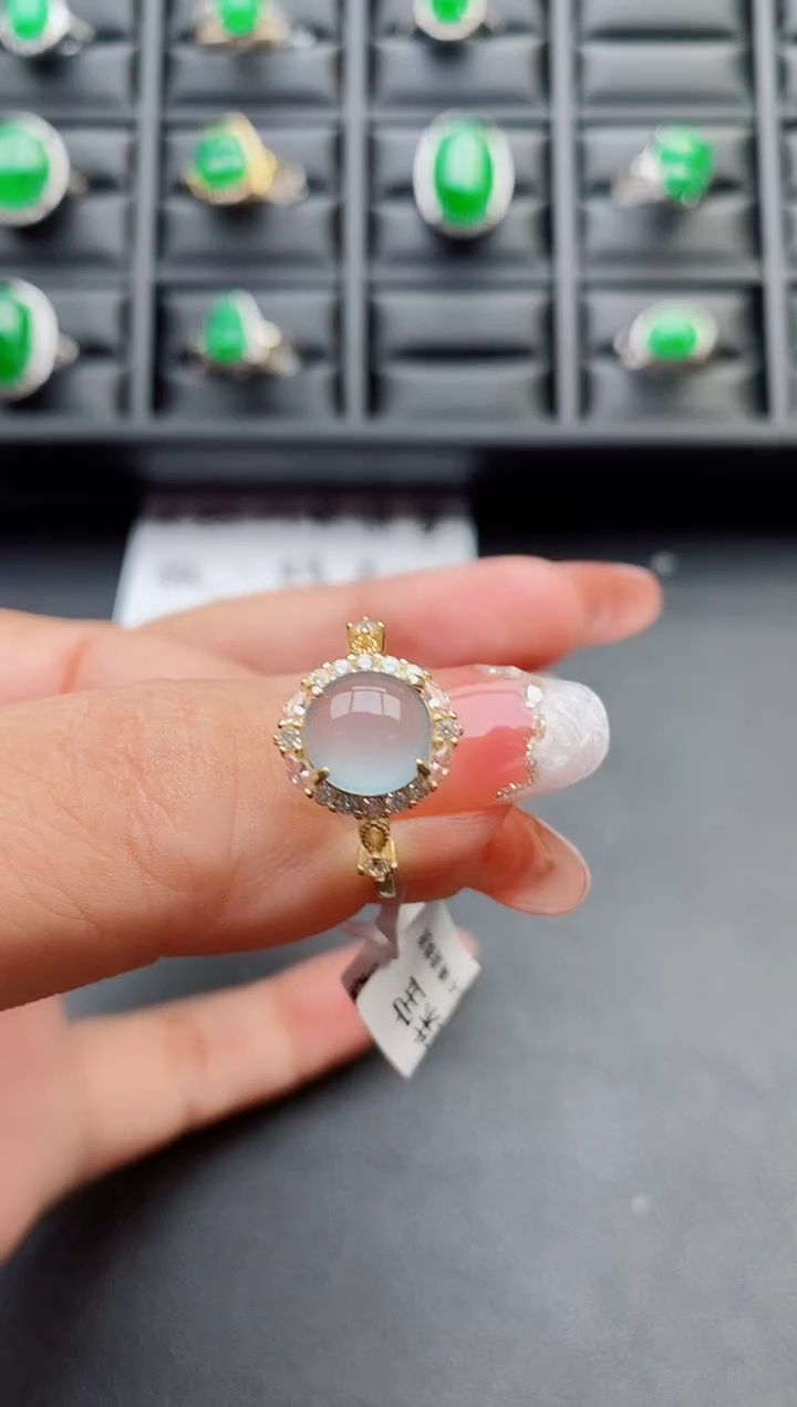 【闪购商品】翡翠戒指银S925镶嵌508050