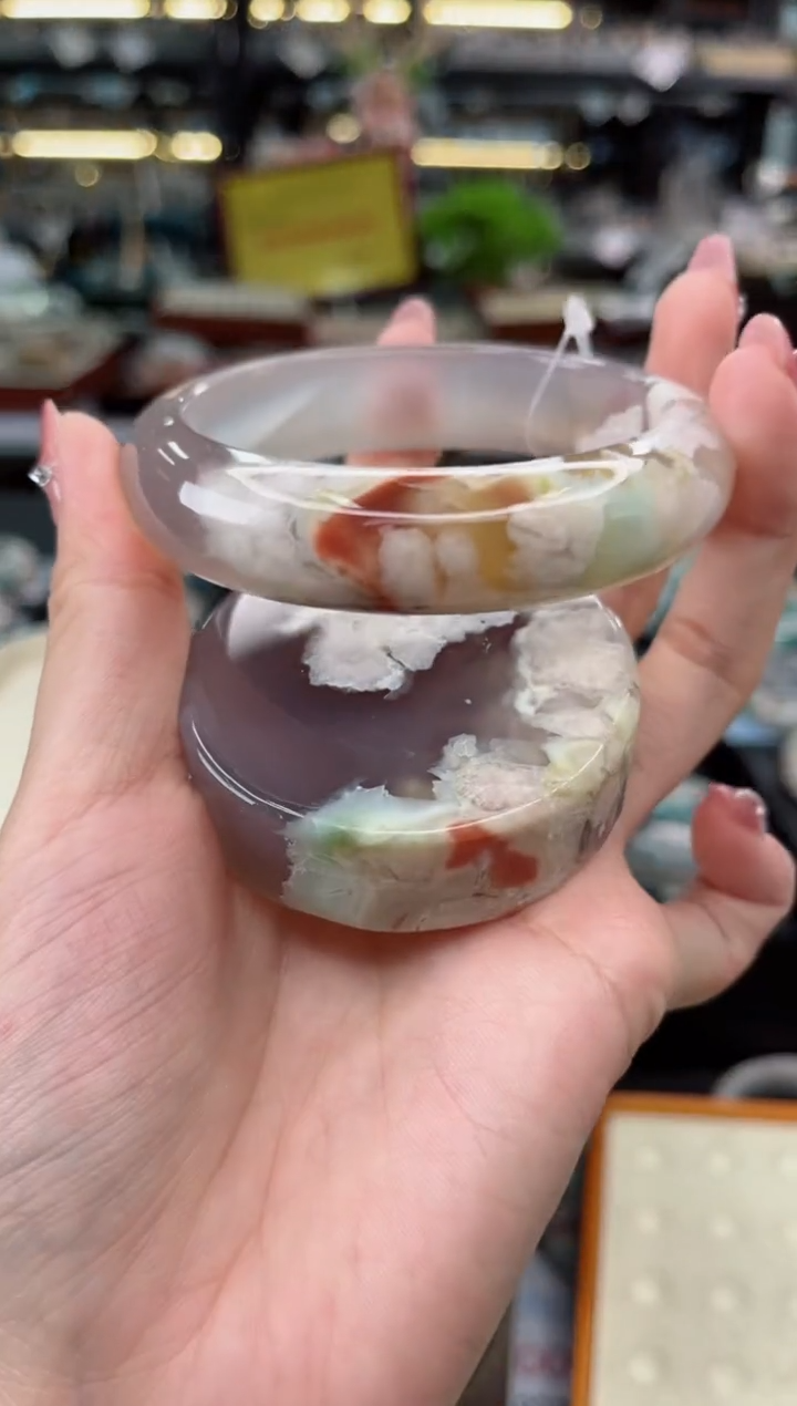 【闪购商品】石英质玉手镯未镶嵌60圈口（赠品镯心）S9922