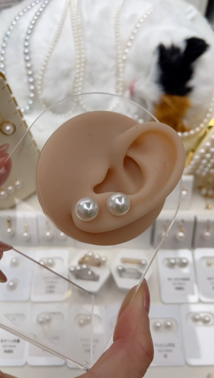 【闪购商品】海水珍珠耳钉18K金镶嵌9-9.5mm耳钉福利