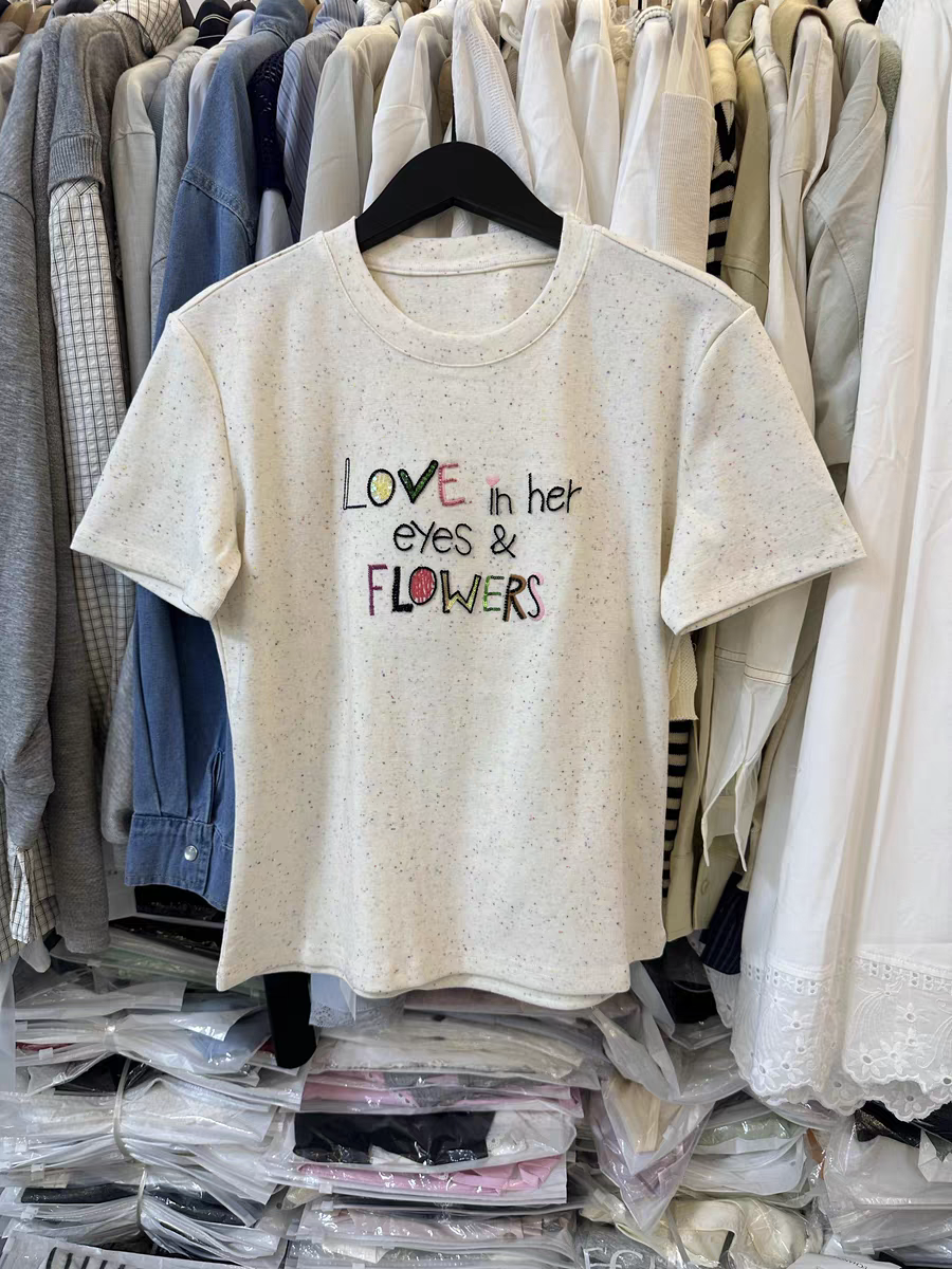 时尚潮流夏季圆领短袖T恤5872