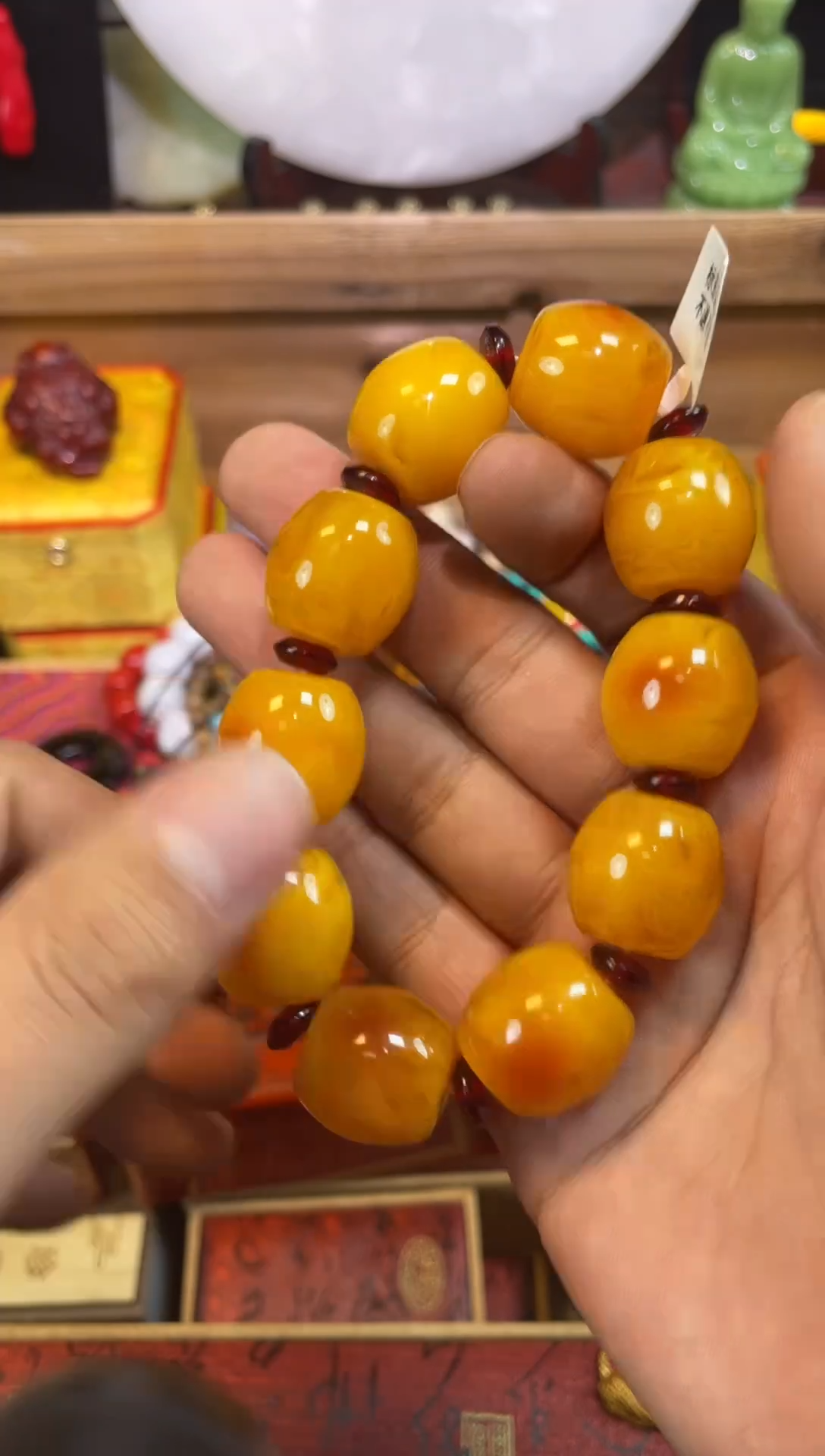 【闪购商品】蜜蜡裸石未镶嵌李总专属链接手串--